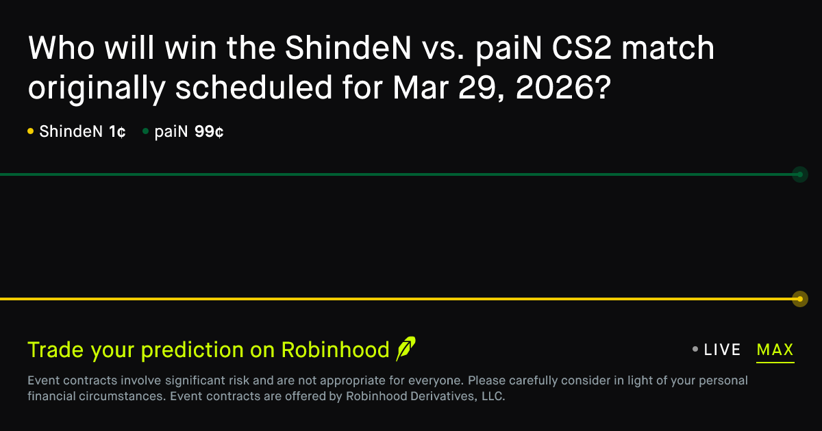 March 29, 2026: ShindeN vs. paiN Prediction Market